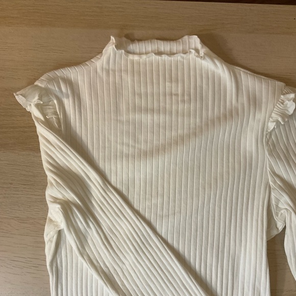 Cream Mock Neck Shirt - Picture 3 of 4